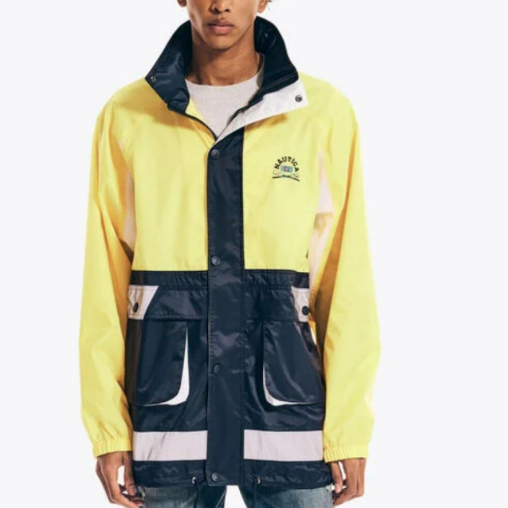 Nautica Urban Necessities Colorblock Jacket Men’s Sz Small Oversized New